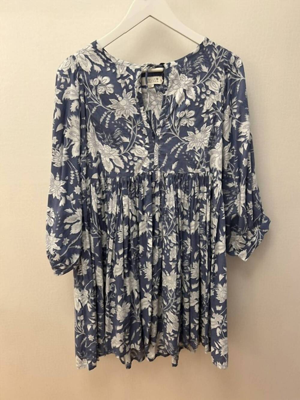 NEW MOLLY BRACKEN women's diviya woven dress in blue diviya